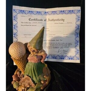 VTG 1988 Tom Clark GNOME Figurine Cairn "Babe" W/Golf Ball Ice Cream Cone